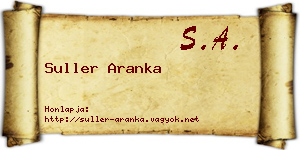 Suller Aranka névjegykártya
